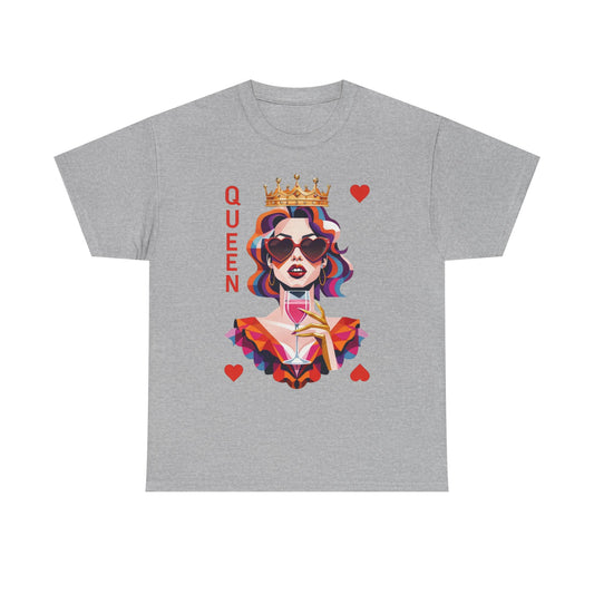 Queen Pop Art T-Shirt — Crowned Woman Graphic Tee