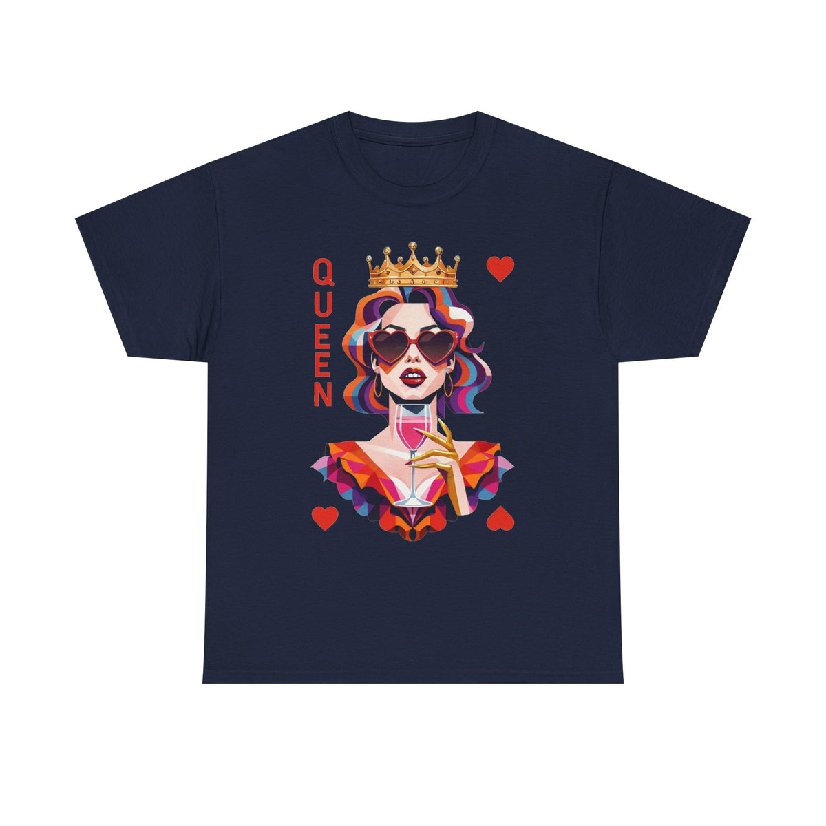 Queen Pop Art T-Shirt — Crowned Woman Graphic Tee