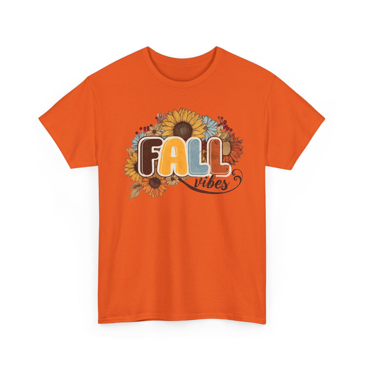 Fall Vibes Tee — Floral Sunflower Autumn Graphic Shirt