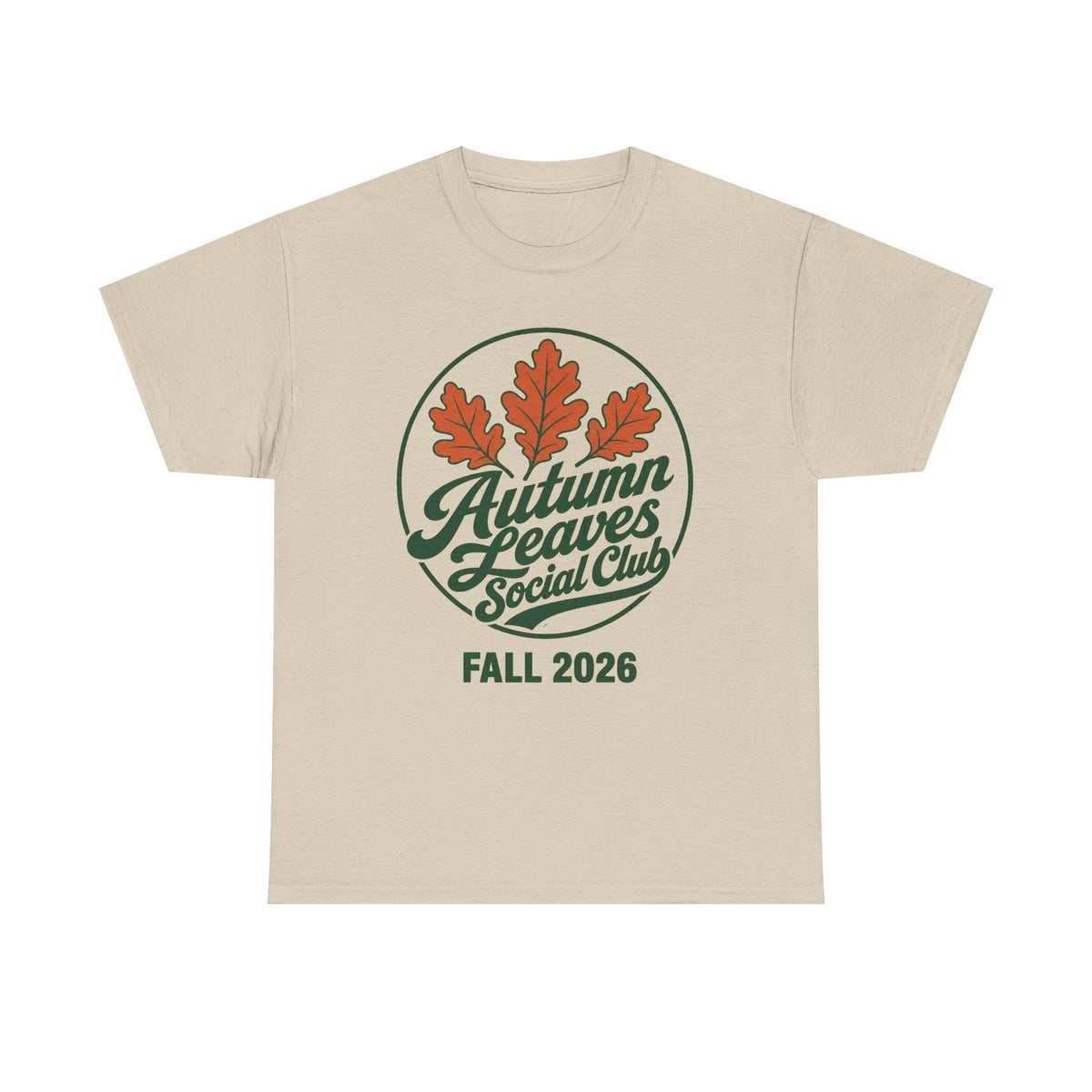 Autumn Leaves Social Club Tee — Fall 2026 Vintage Leaf Graphic T-Shirt