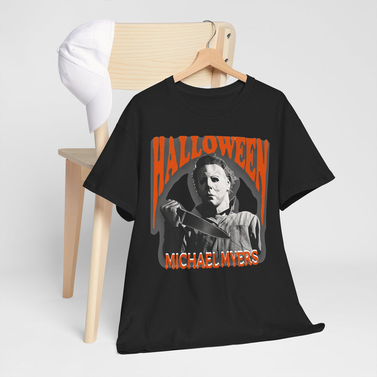 Halloween Horror Tee — Michael Myers Mask Graphic Shirt