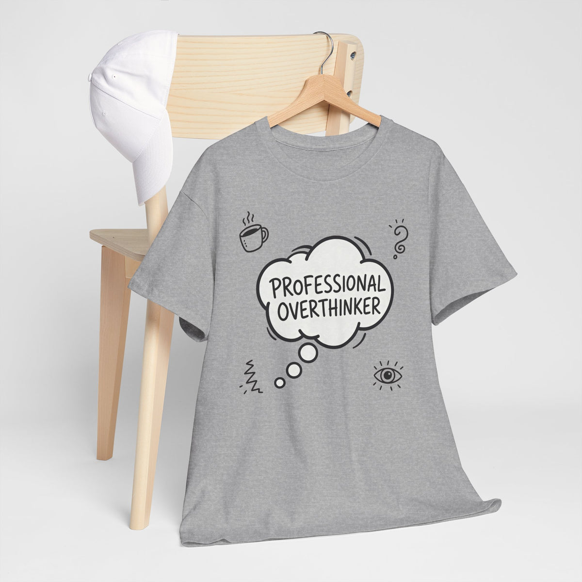 Professional Overthinker T-Shirt — Funny Graphic Tee for Thinkers