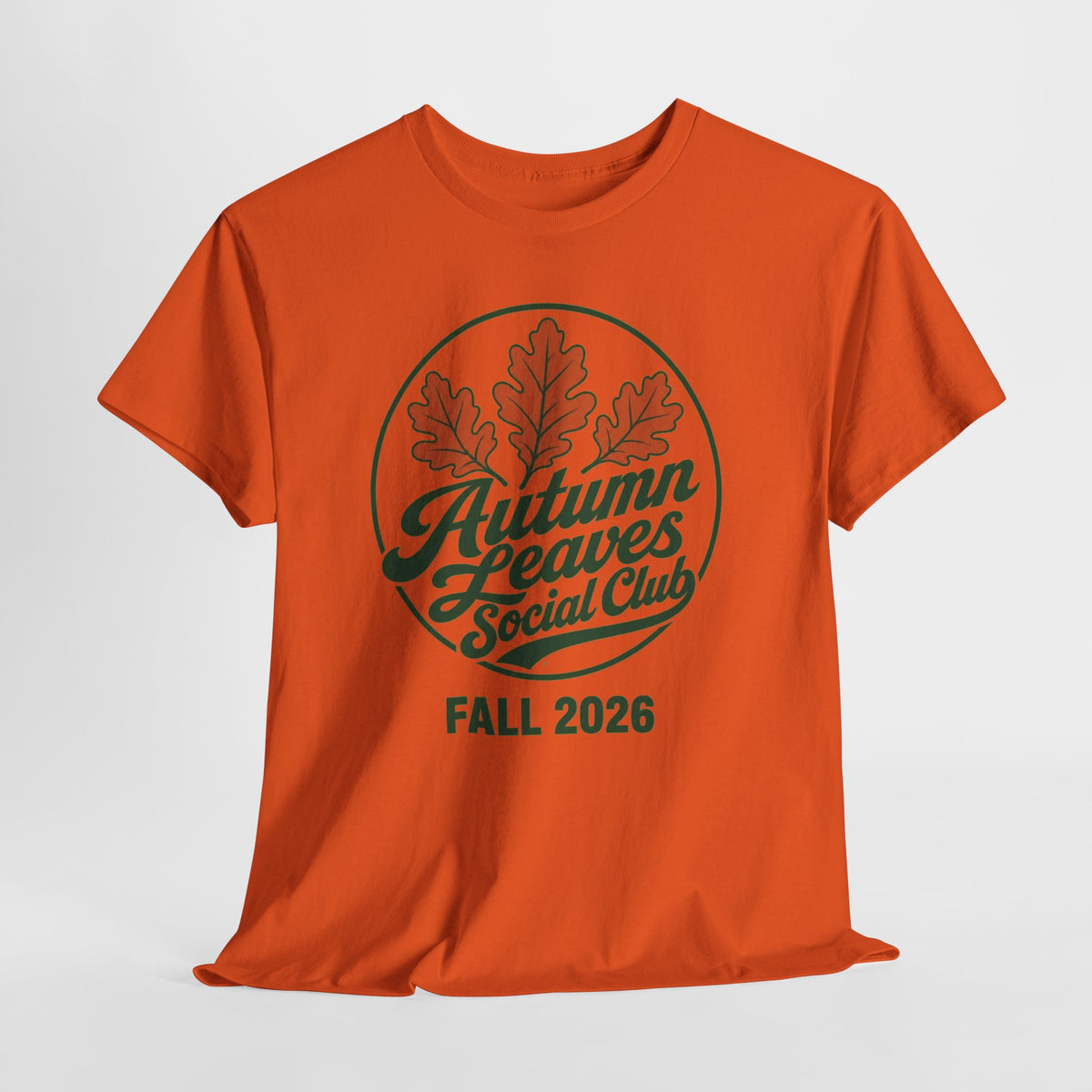 Autumn Leaves Social Club Tee — Fall 2026 Vintage Leaf Graphic T-Shirt