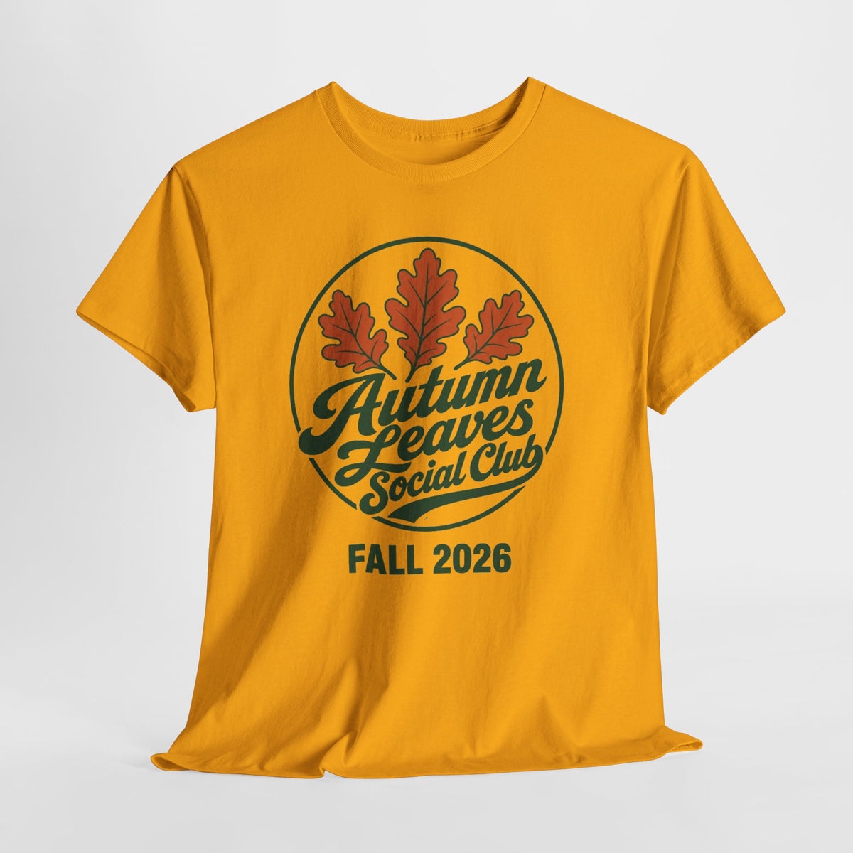 Autumn Leaves Social Club Tee — Fall 2026 Vintage Leaf Graphic T-Shirt