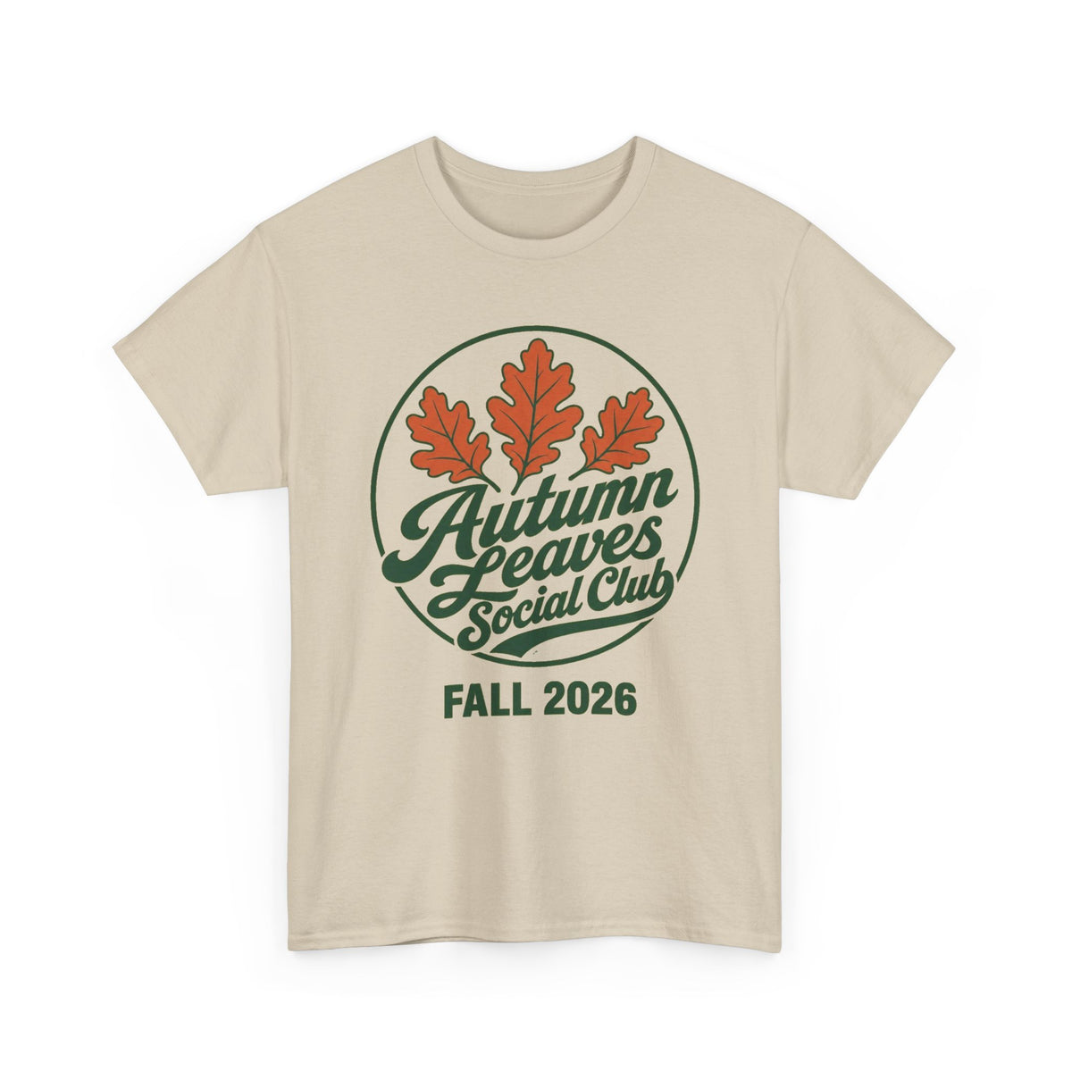 Autumn Leaves Social Club Tee — Fall 2026 Vintage Leaf Graphic T-Shirt
