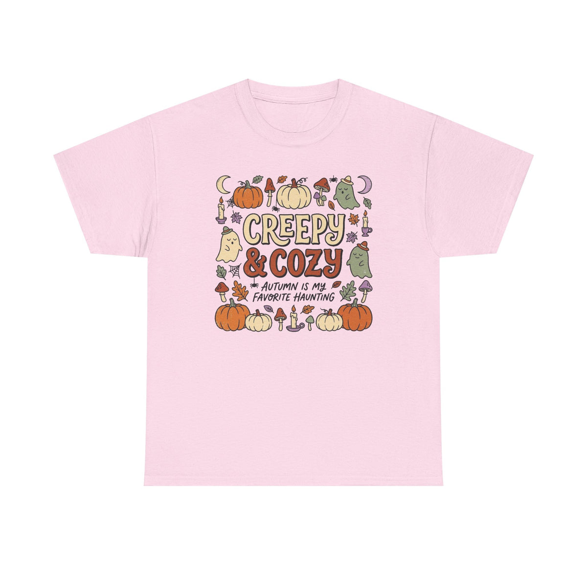 Creepy & Cozy Autumn Tee – Cute Halloween Pumpkin Ghost Fall Shirt