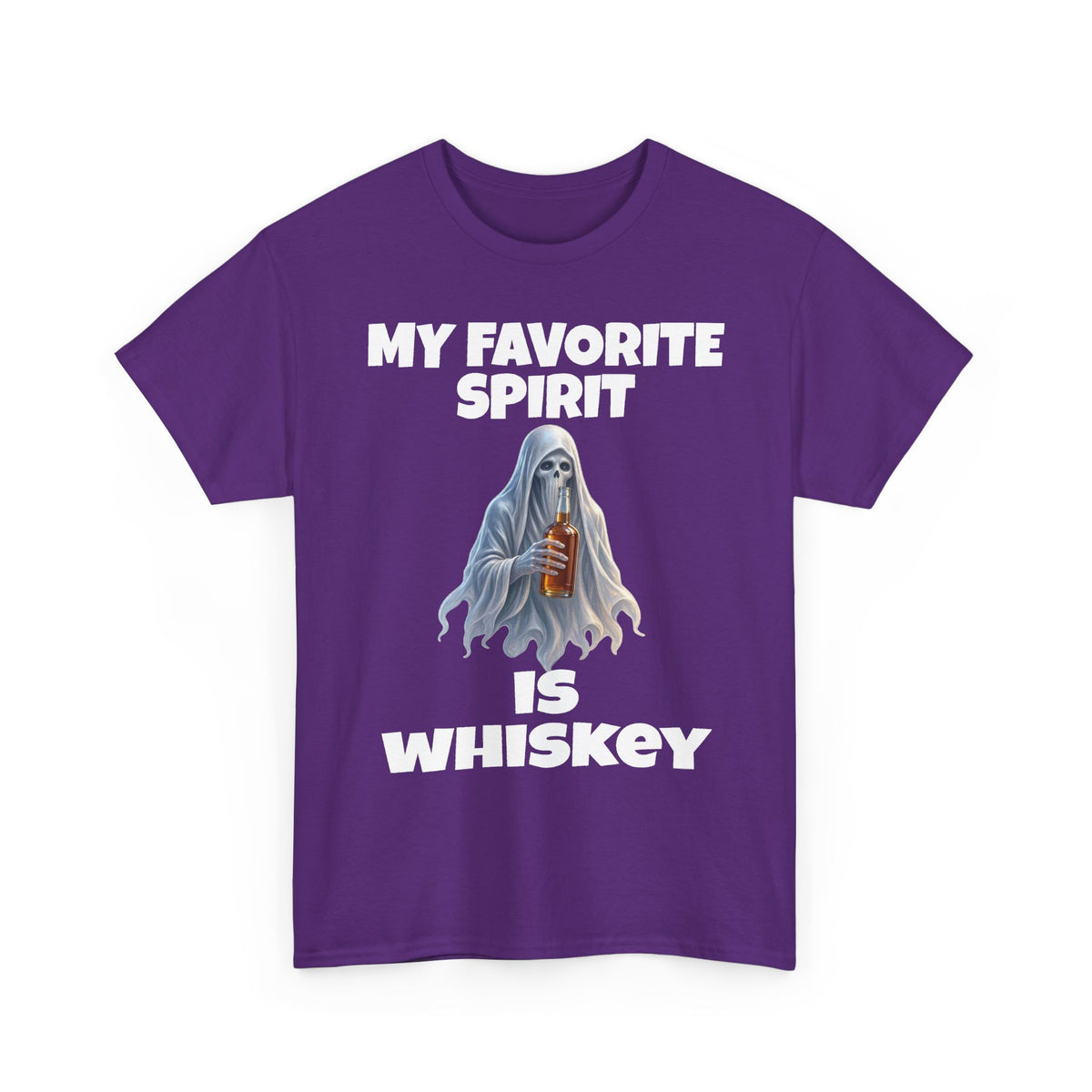 Halloween Whiskey Spirit T‑Shirt – 'My Favorite Spirit Is Whiskey' Ghost Graphic Tee