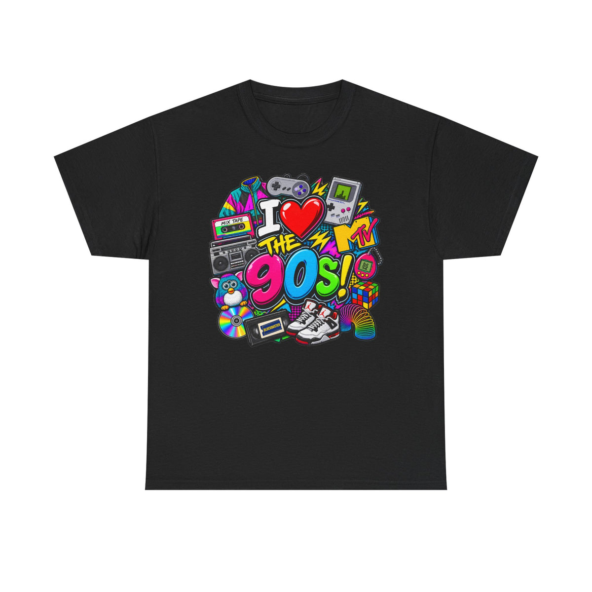 90s Retro Tee - "I  The 90s" Vintage Nostalgia Graphic Shirt