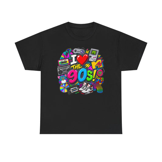 90s Retro Tee - "I  The 90s" Vintage Nostalgia Graphic Shirt