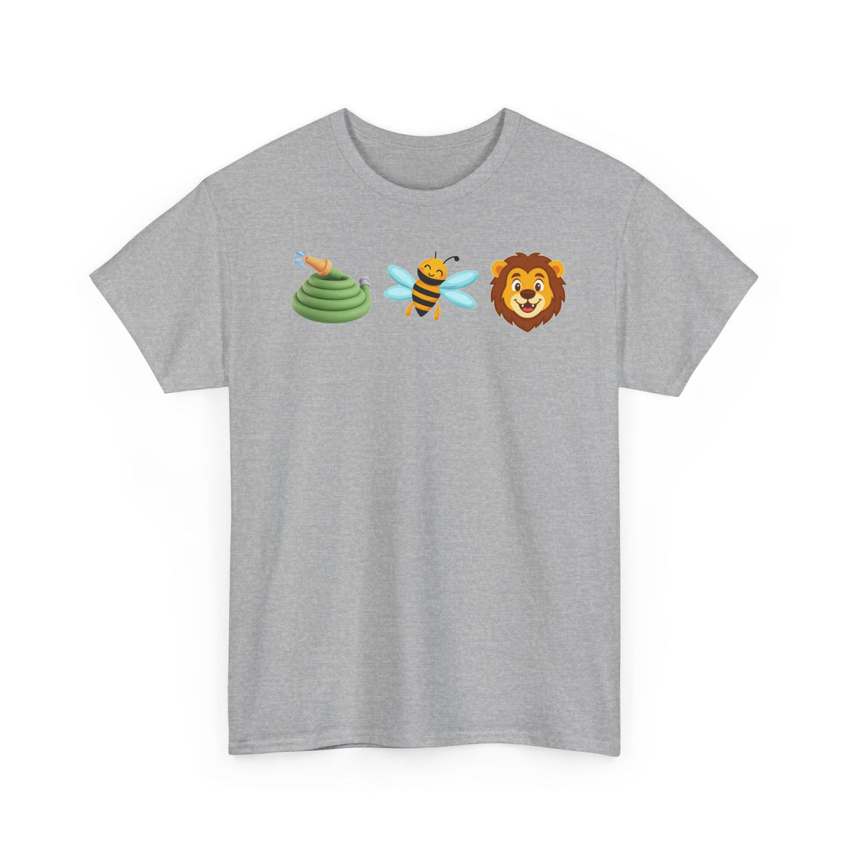 Emoji Safari Tee — Snake, Bee & Lion Graphic T-Shirt