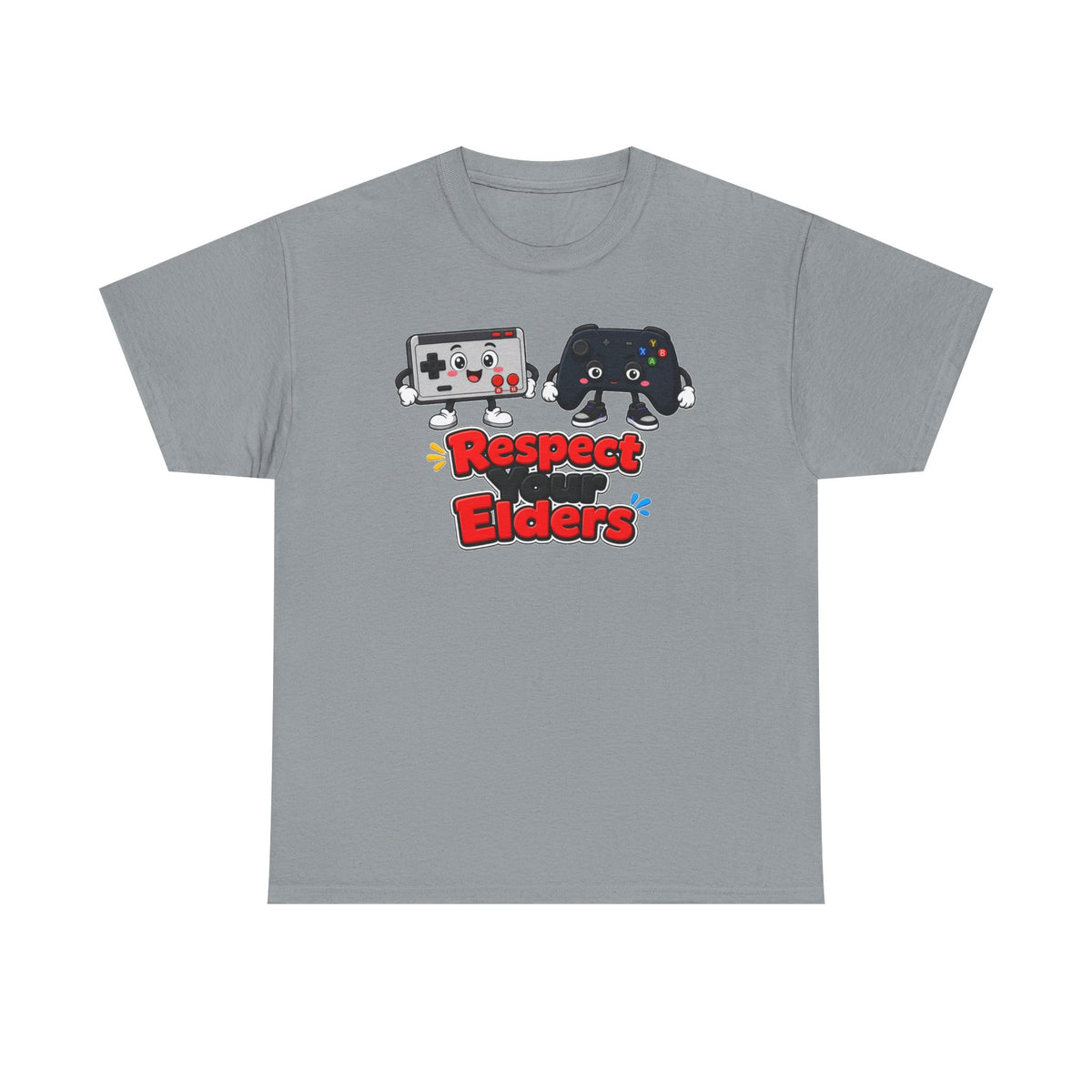 Respect Elders T-Shirt — Cute Retro Game Controllers Design