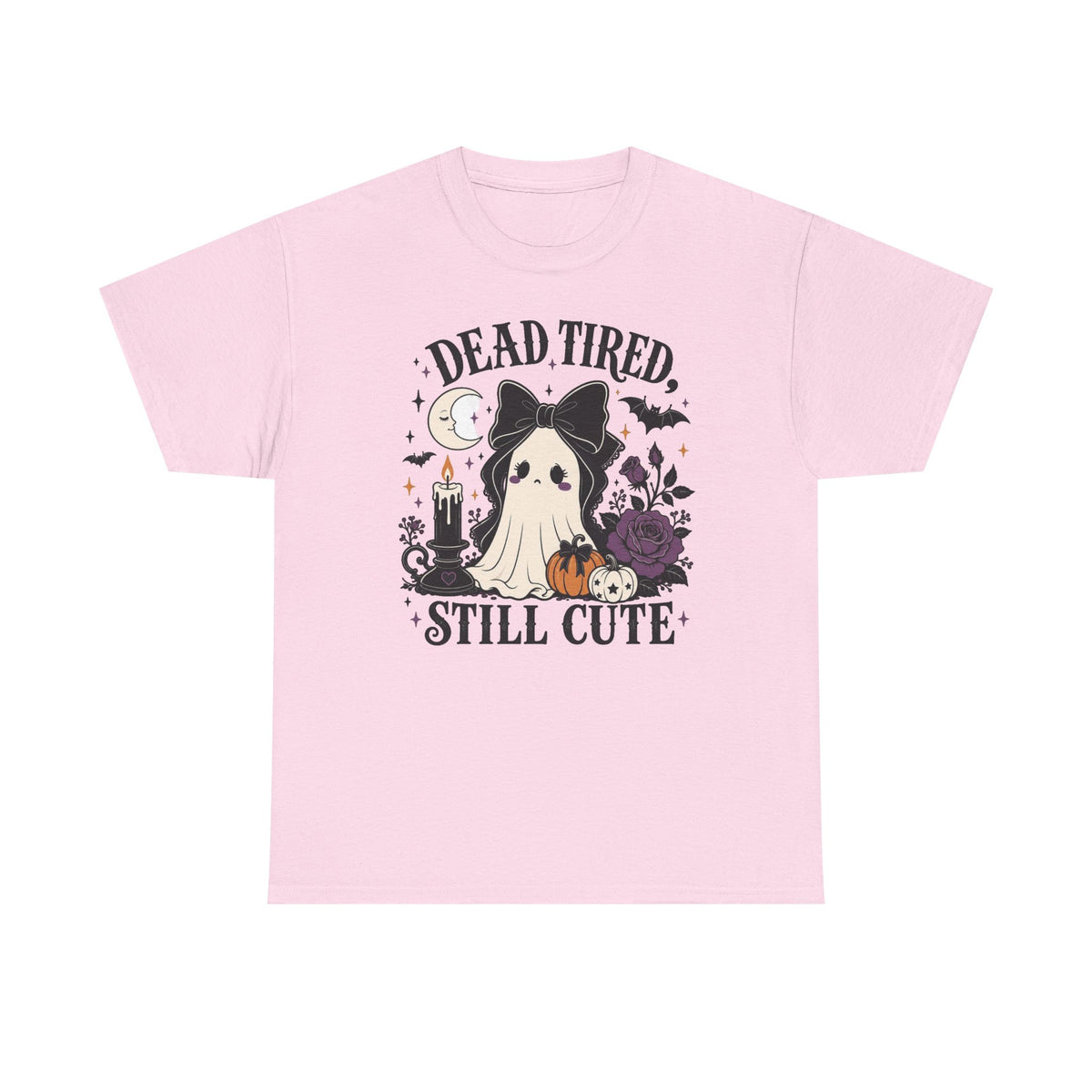 Dead, Tired, Still Cute Ghost Dog T-Shirt — Halloween Cute Gothic Tee
