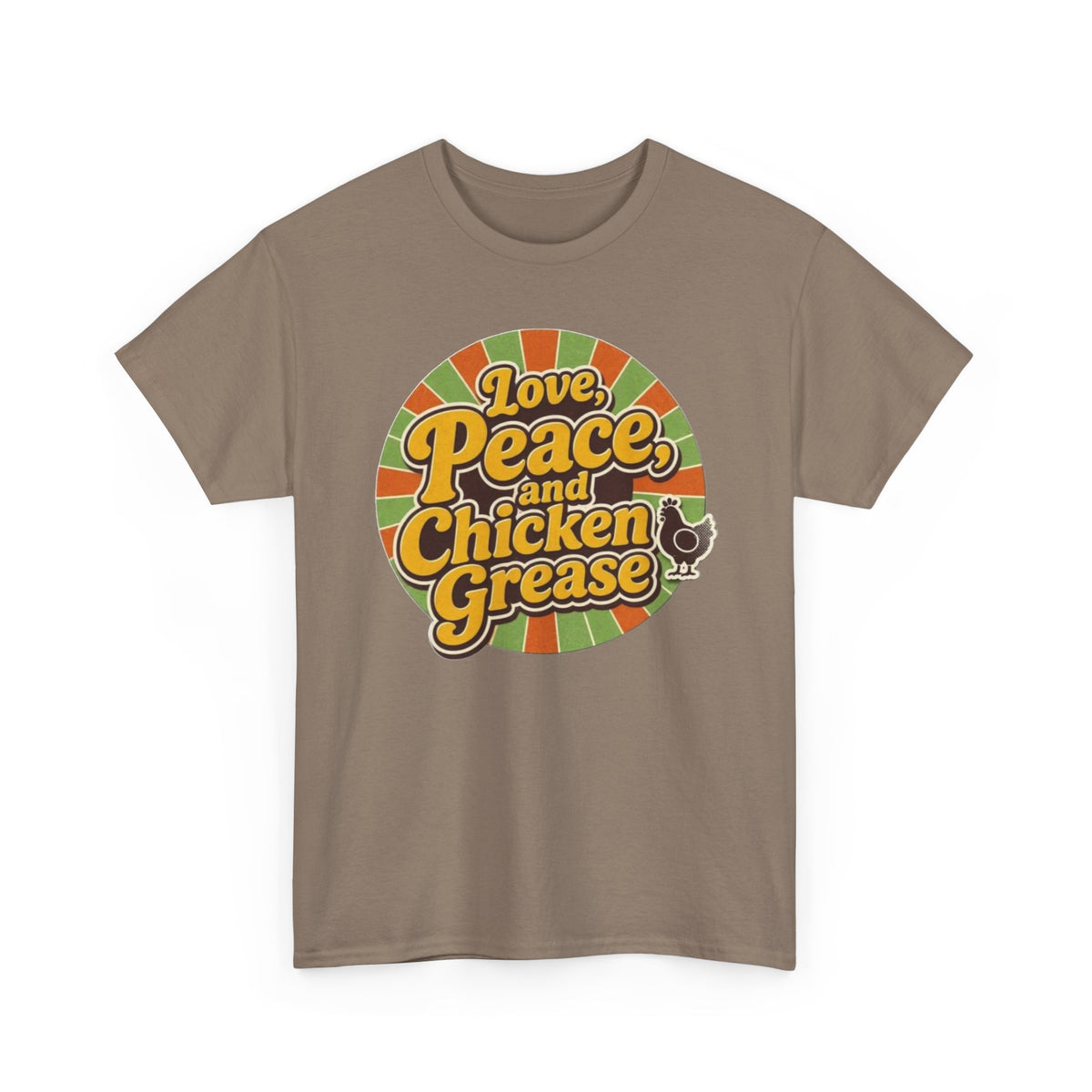 Love, Peace and Chicken Grease Retro T-Shirt